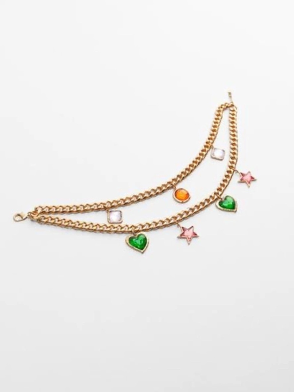 Zara Gold & Multicolor Charm Necklace
